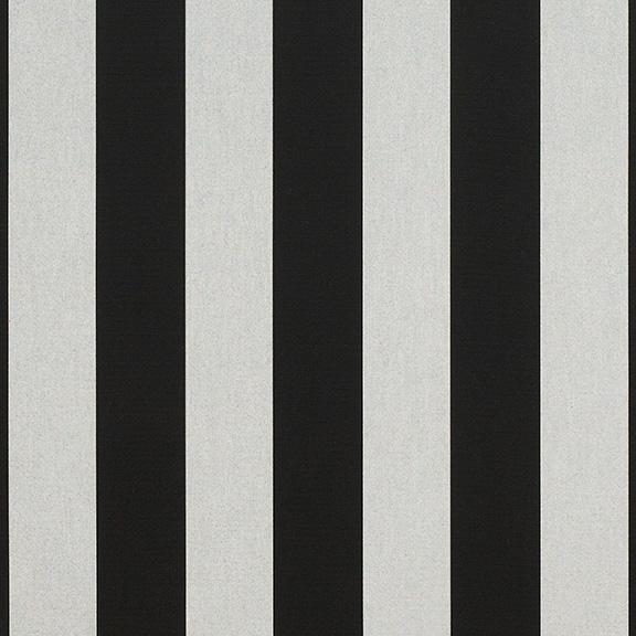 Sunbrella® 5704 - 46" Beaufort Negro/Blanco 6 Bar