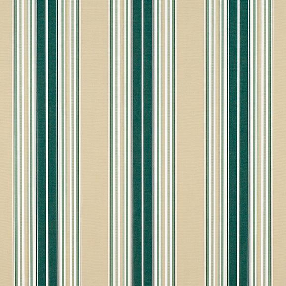 Sunbrella® 4932 - 46" Forest Green/Beige/Natural Fancy Stripe
