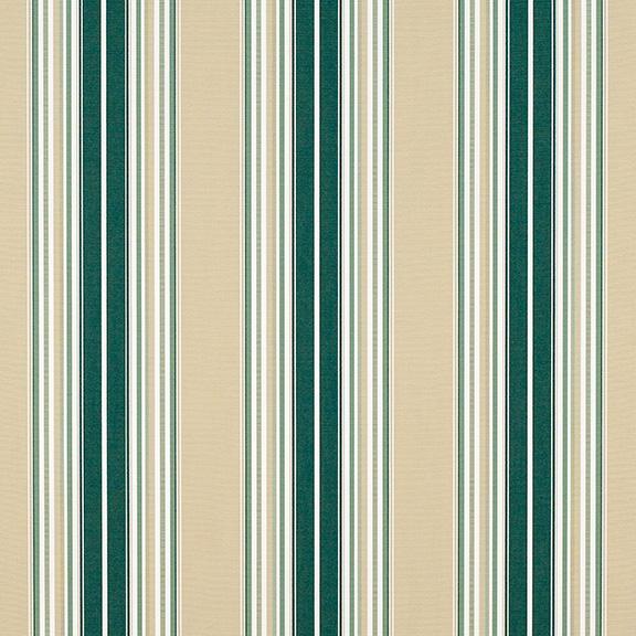 Sunbrella® 4932 - 46" Verde bosque/Beige/Franja elegante natural